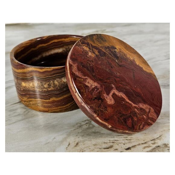 Marble storage box for jewelry, coins, candies and etc., catchall storage - Picture 7 of 10